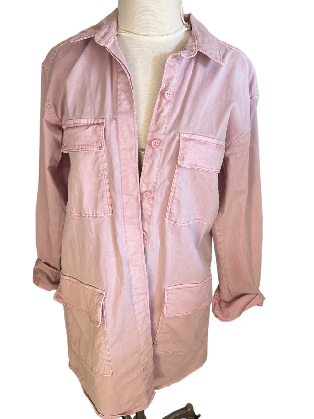 Abercrombie & Fitch utility shirt dress Women’s L field Jacket Sz small